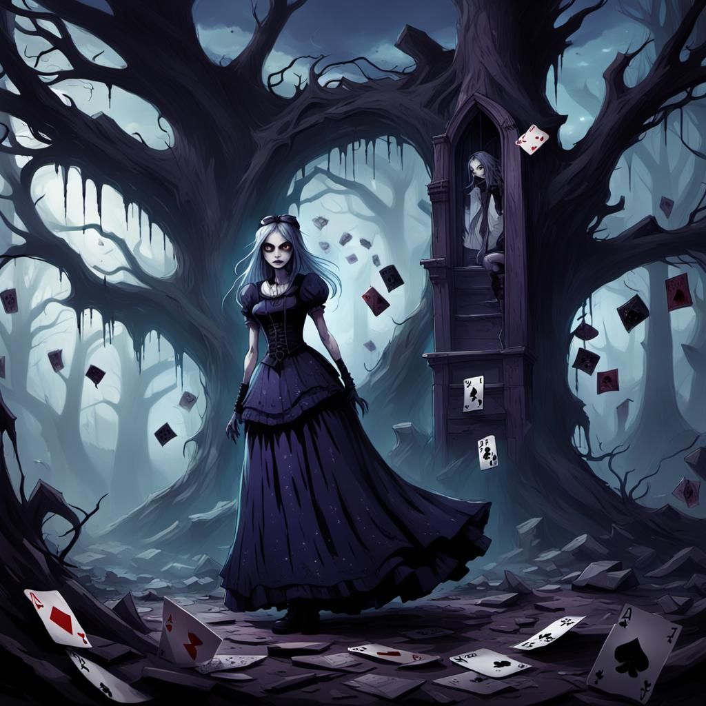 Emo dark Alice in wonderland