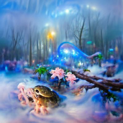 Frogg in enchannt Blu forestt