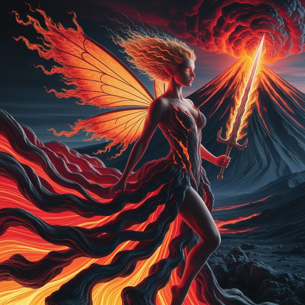 Volcan Fairy!  by @Melanated Beauty