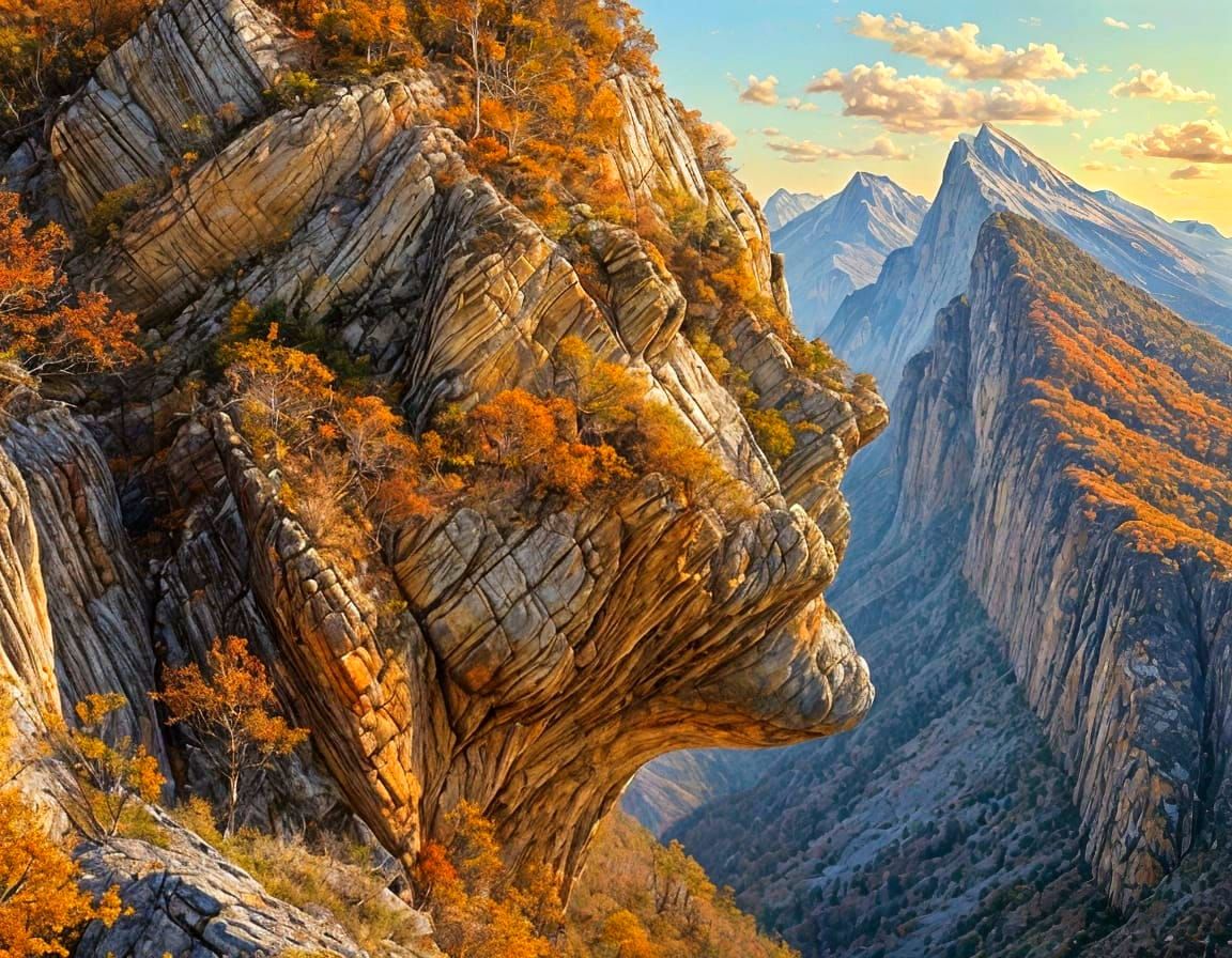 The Face in the Cliff  by @FrancesFantasy