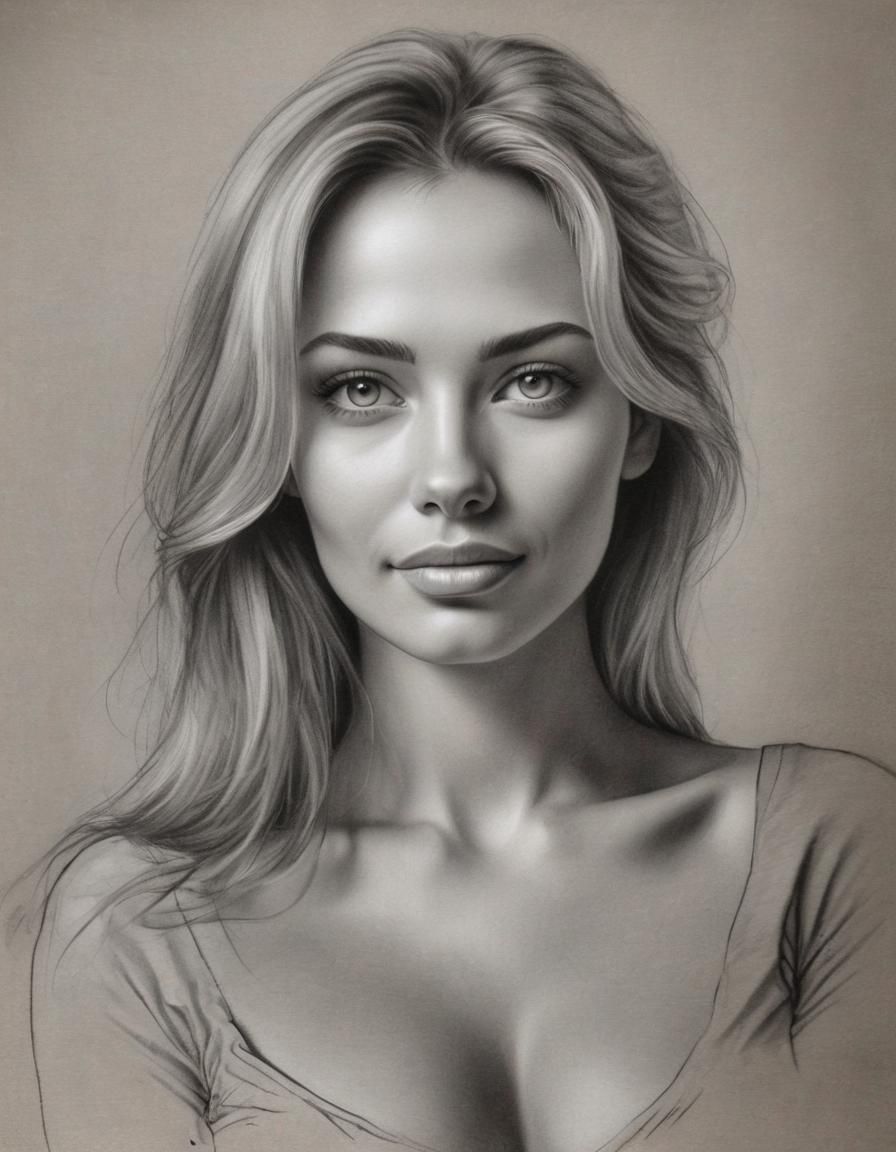 Drawn with charcoal