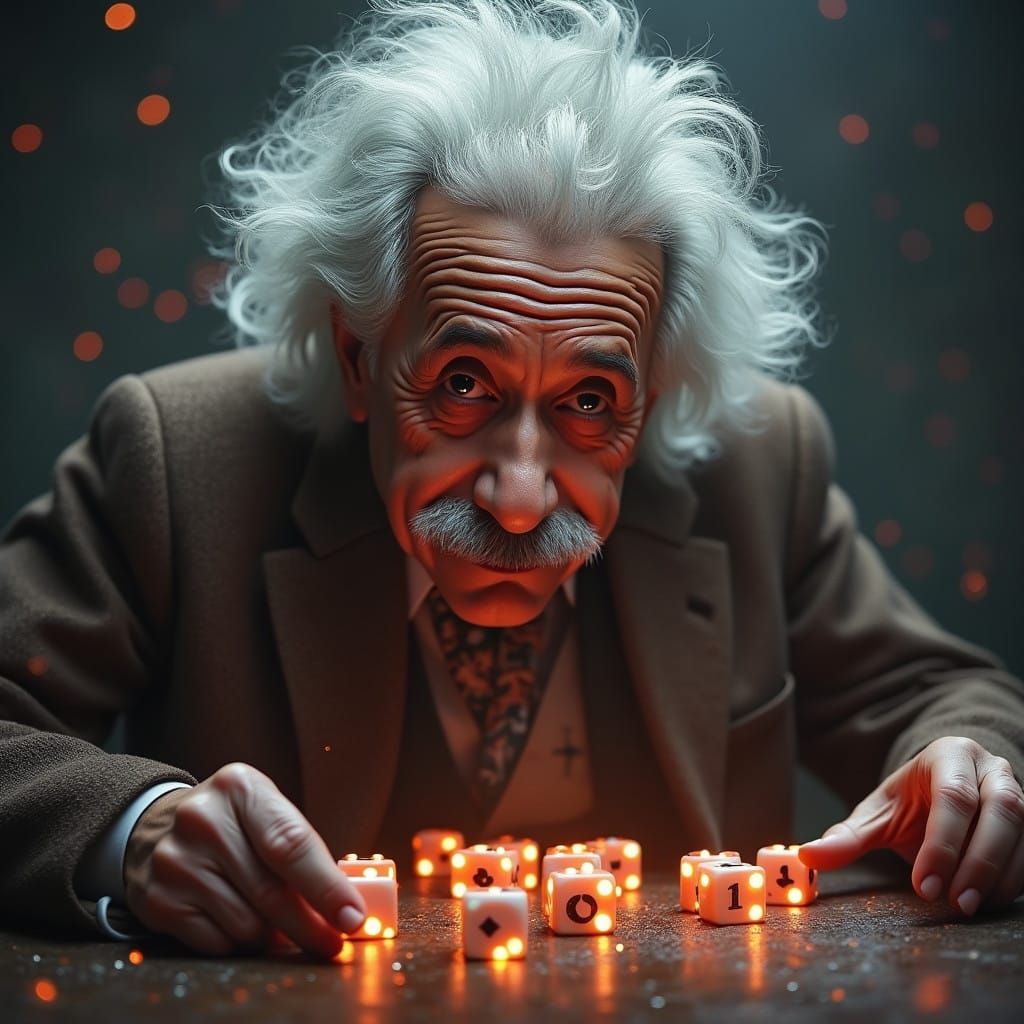 Albert Einstein plays with dice - Einstein in an Epic Cinema...