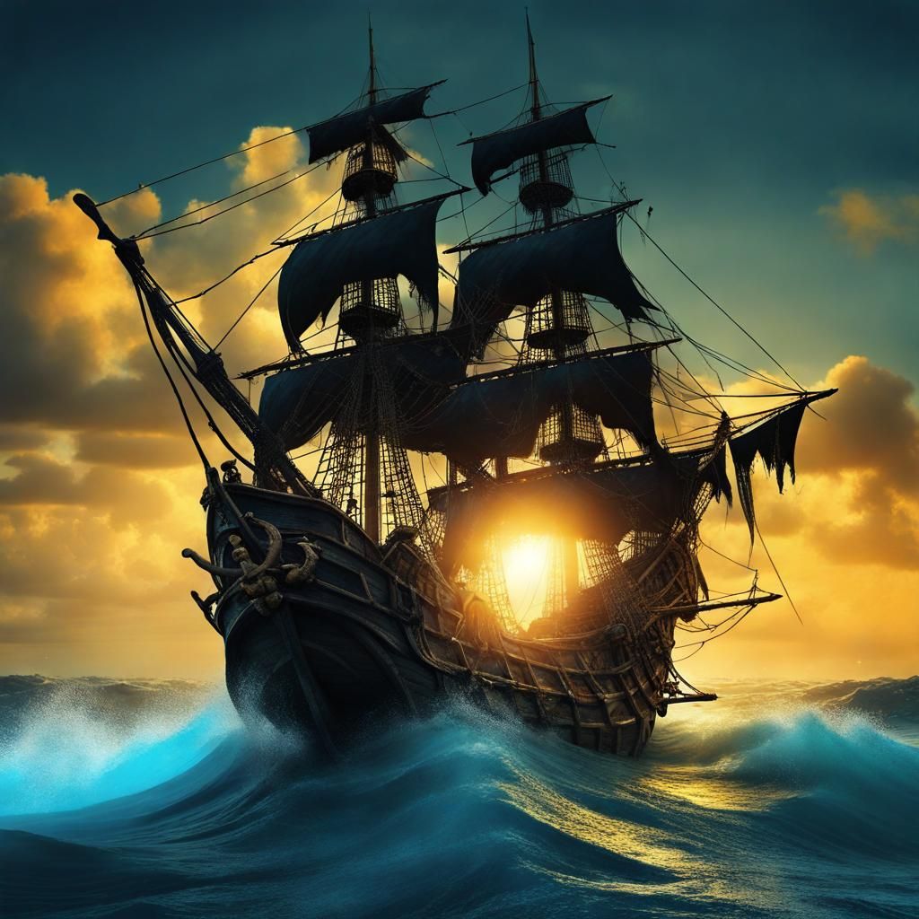 Pirate ship - AI Generated Artwork - NightCafe Creator