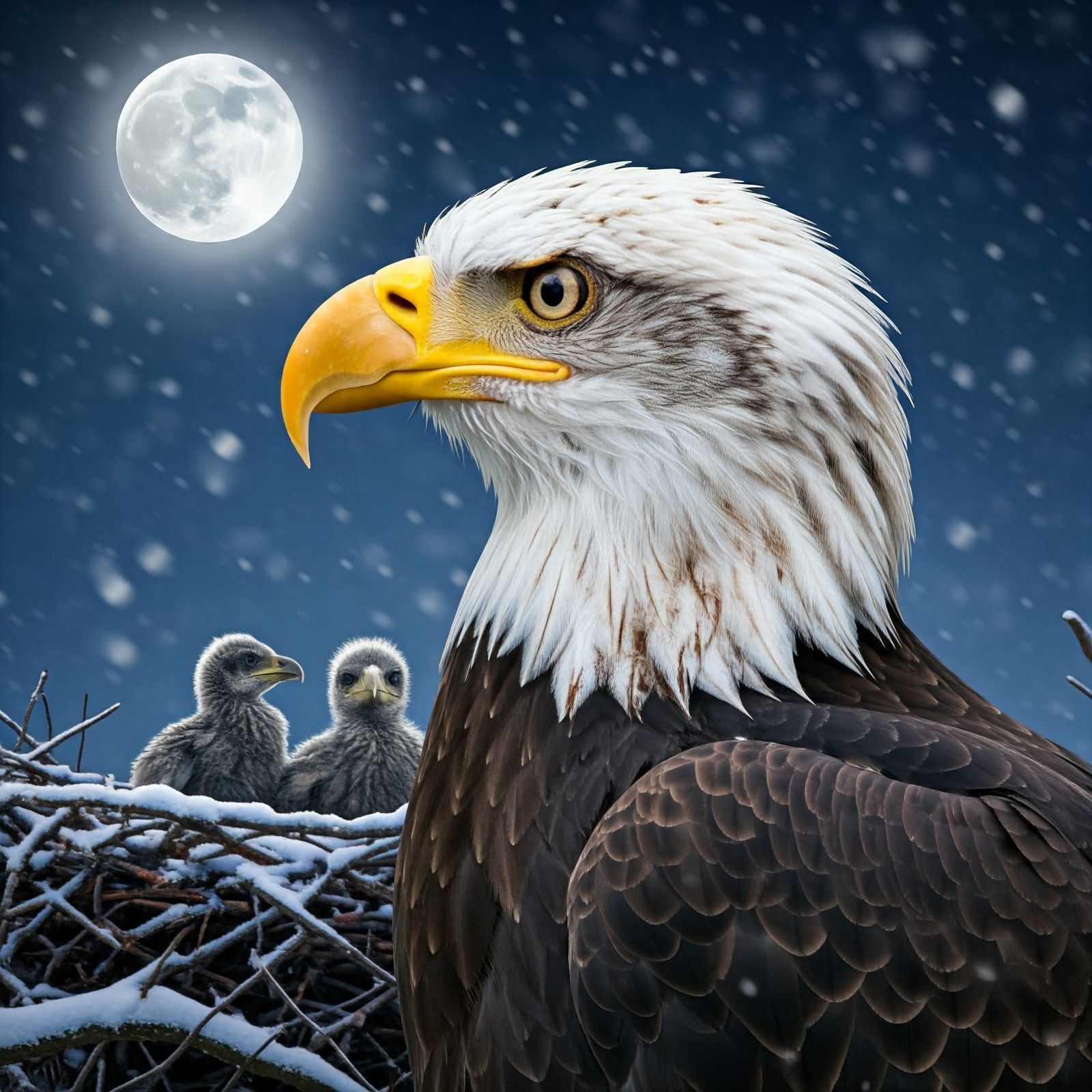 Mother Bald Eagle on Watch