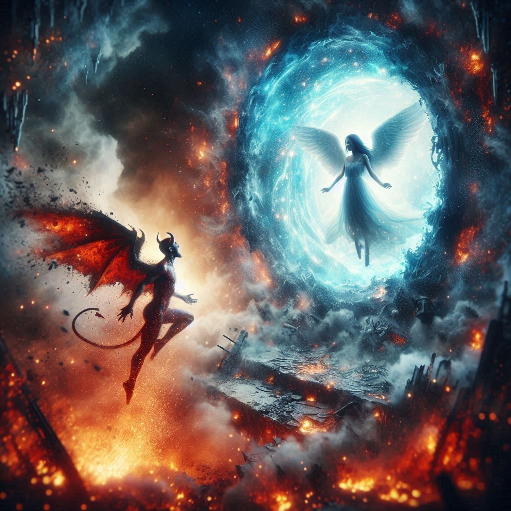 The battle between good and evil