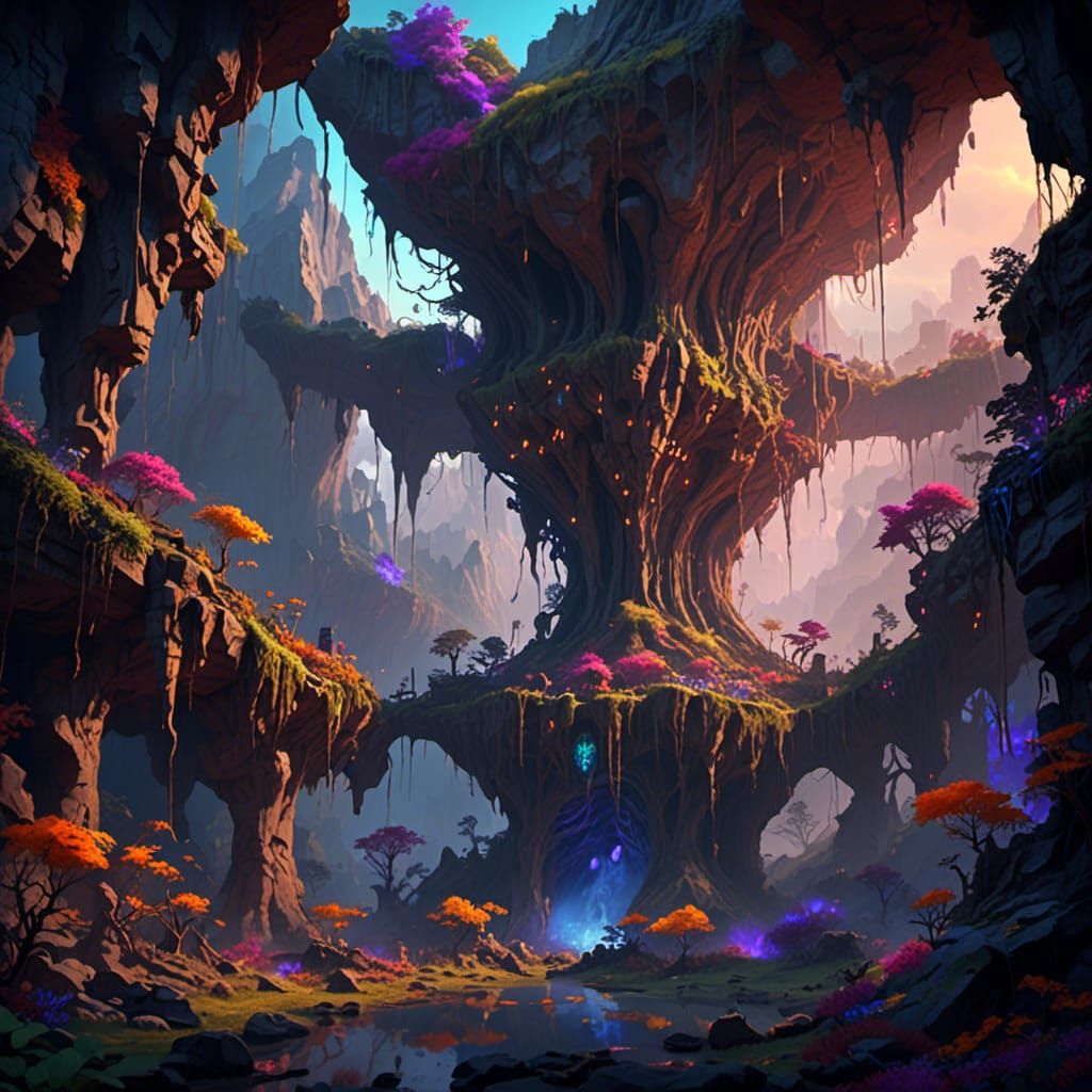 caverns underground <lora:fae wild:1.0> monster