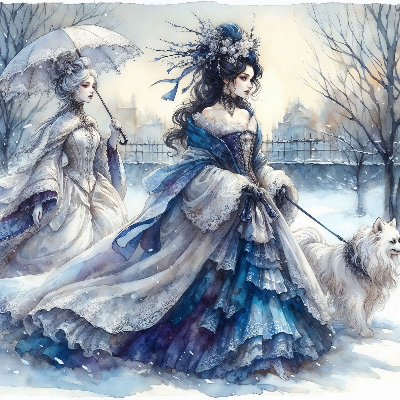 Walking in the winter
