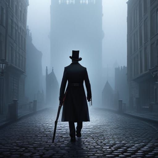 Jack The Ripper on a foggy night - AI Generated Artwork - NightCafe Creator