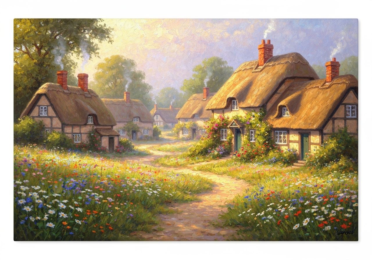 A charming rustic village of thatched roof cottages.  by @Missysmom