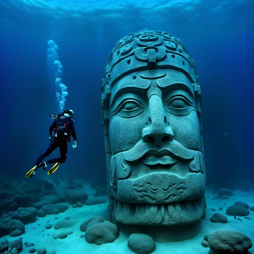 Mysterious Underwater Stone Giant in Mariana Trench