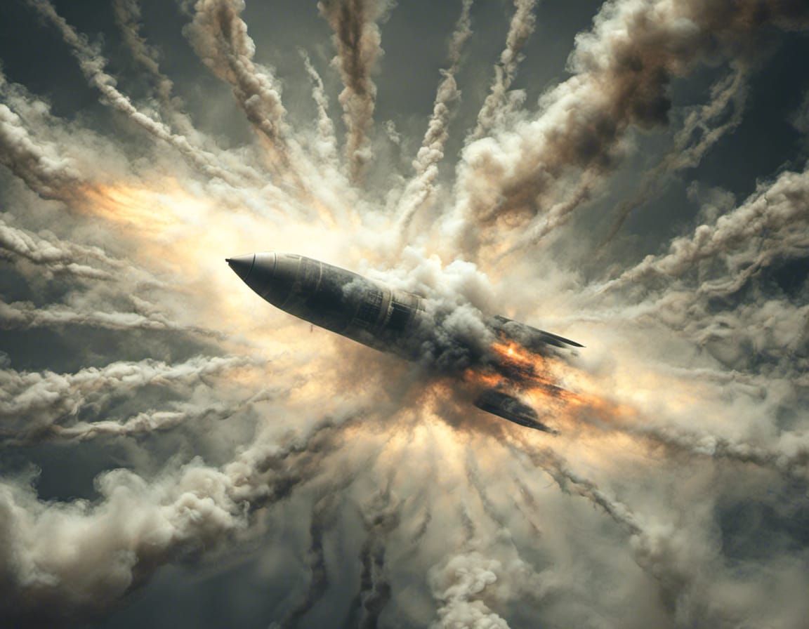 <lora:Smokescreen:1.0>Rocket flying through a vortex