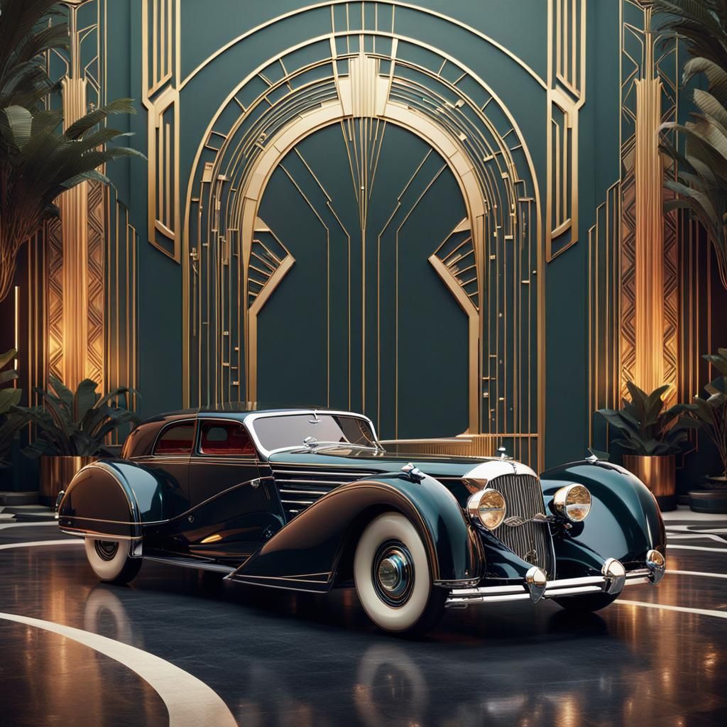 Car Display Art Deco Inspired  by @nishinishand