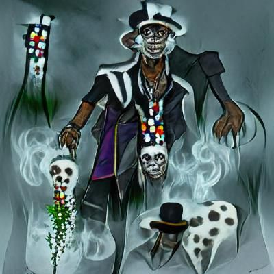 Baron Samedi, one of the Loa from Haitian religion is the god of death ...