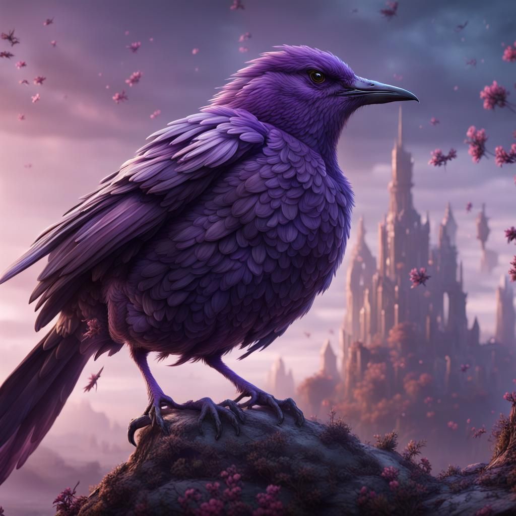 purple bird