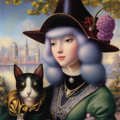 Fancy cats in the city