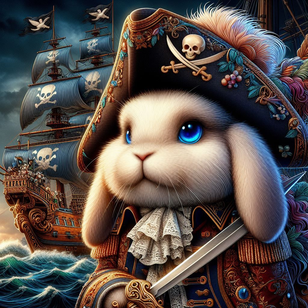 Dread Pirate Bunny Never Give Up Never Surrender!