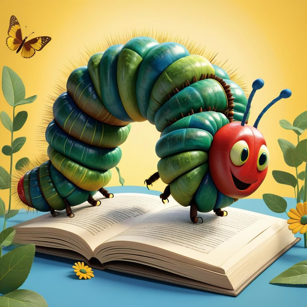 The Very Hungry Caterpillar ~ Classic Storybook illustration    by @Creative Digital Artist