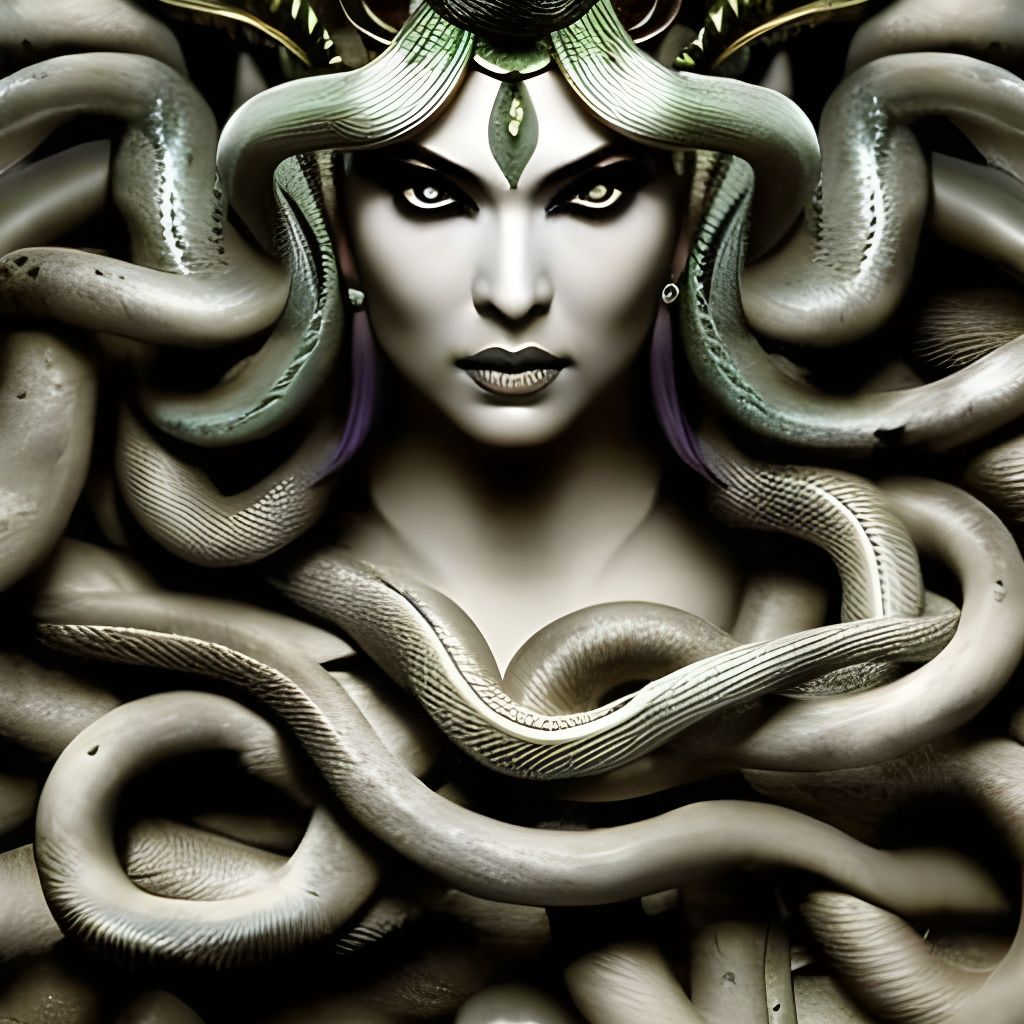 Medusa - the woman with snakes for hair. - AI Generated Artwork ...