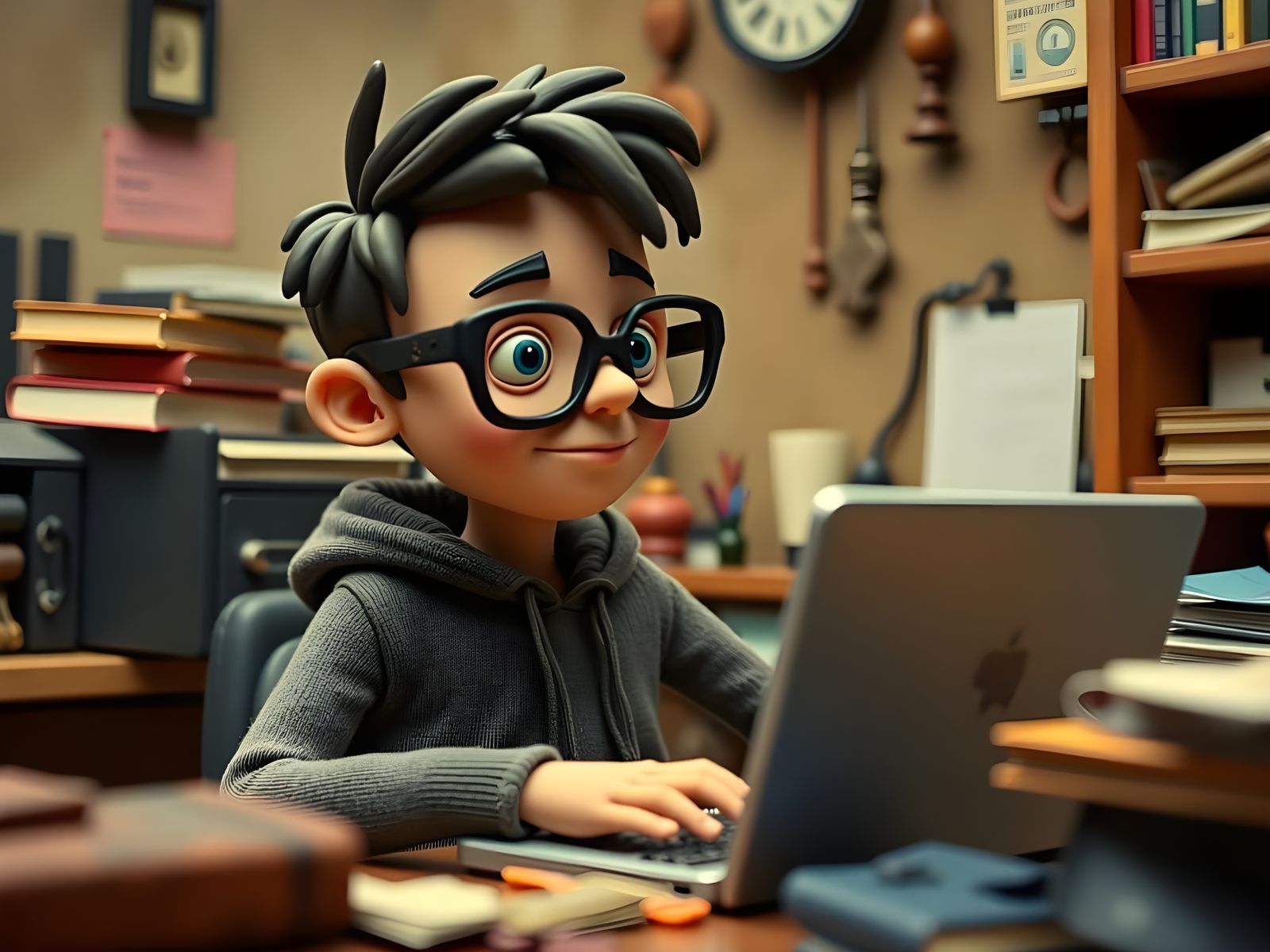 Claymation college student