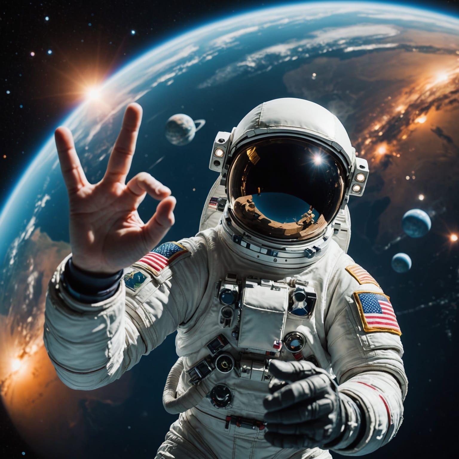 Astronaut Photobombed by Alien in Space