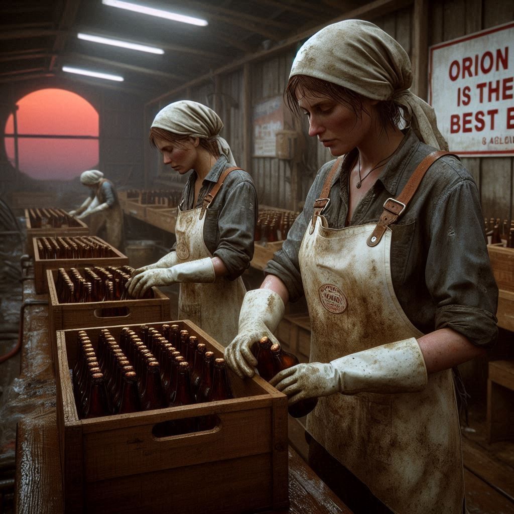 Bottling beer in the old building (2)