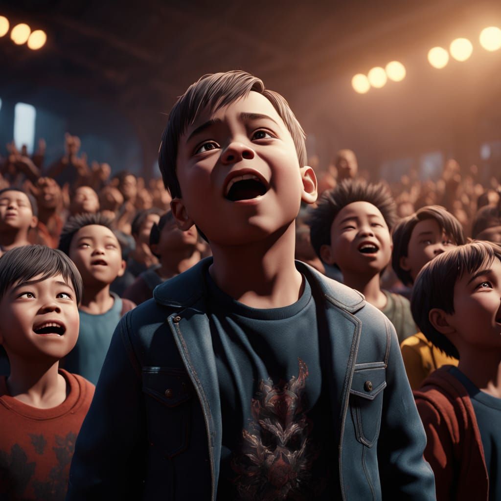 Boy with Down Syndrome Sings with Joyful Aura