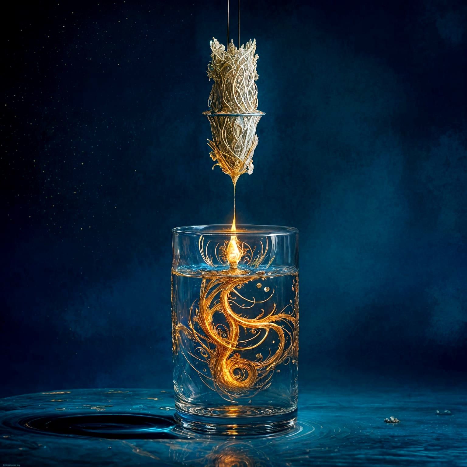 Flame to water