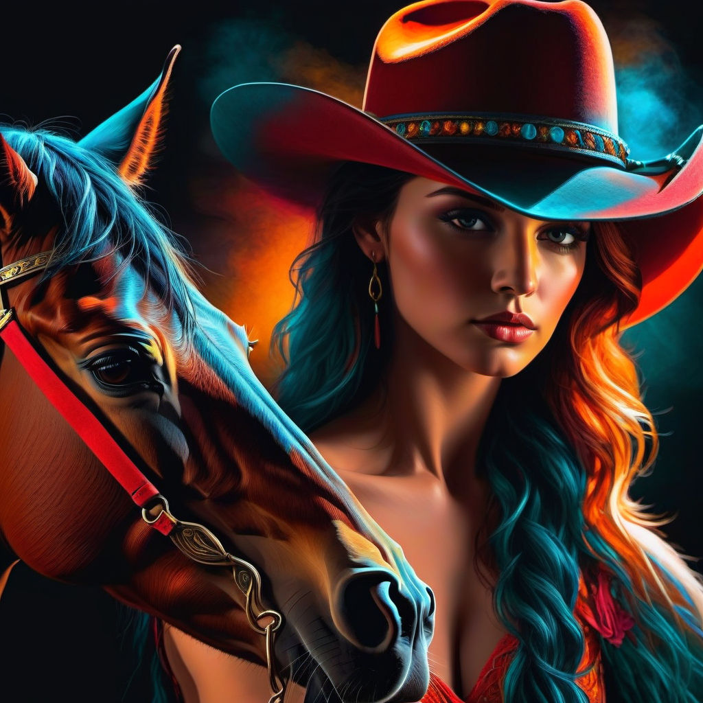 A Beautiful Cowgirl and her beautiful Stallion