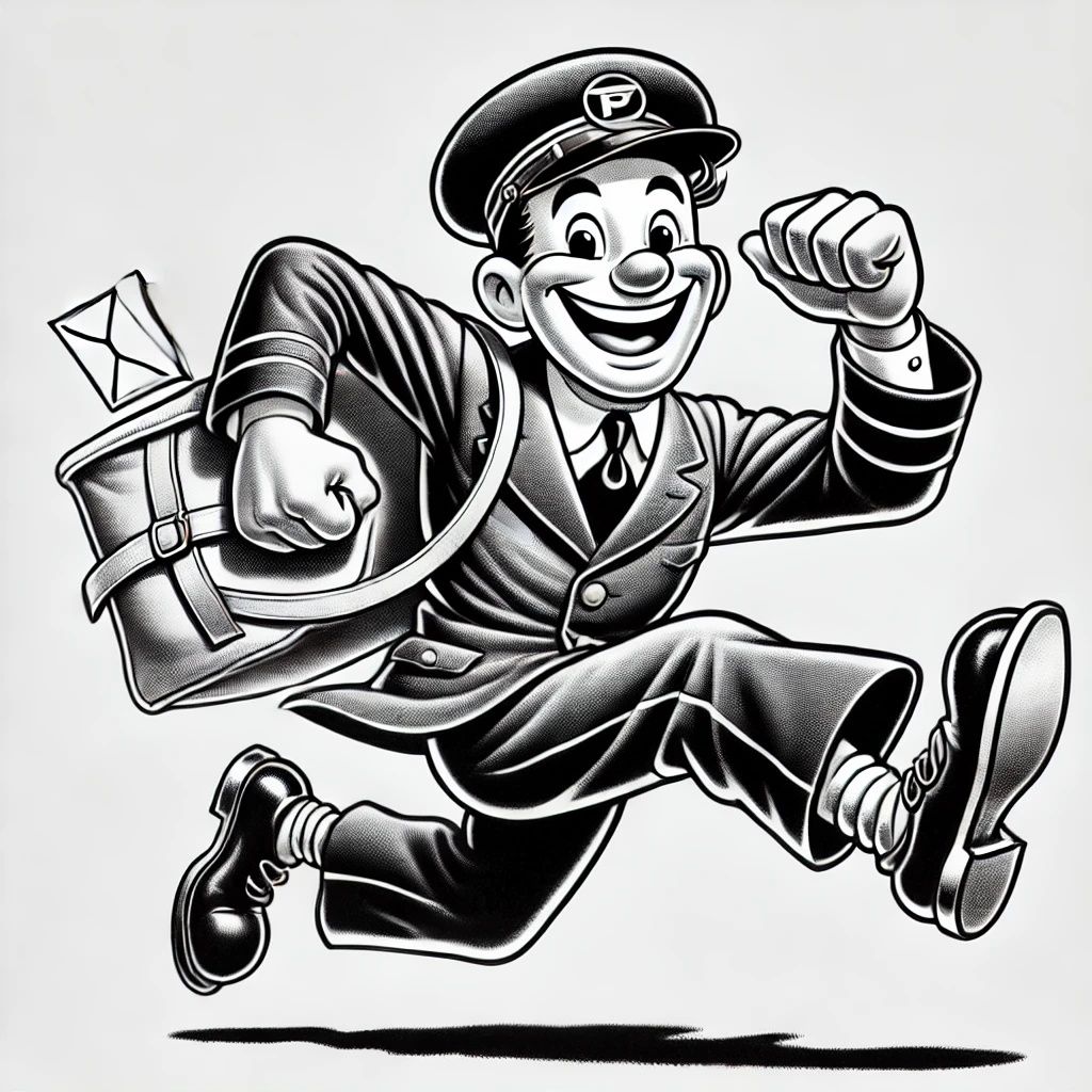 Vintage Mailman Delivering Letters | DALL-E 3 AI image prompt in my tutorials!