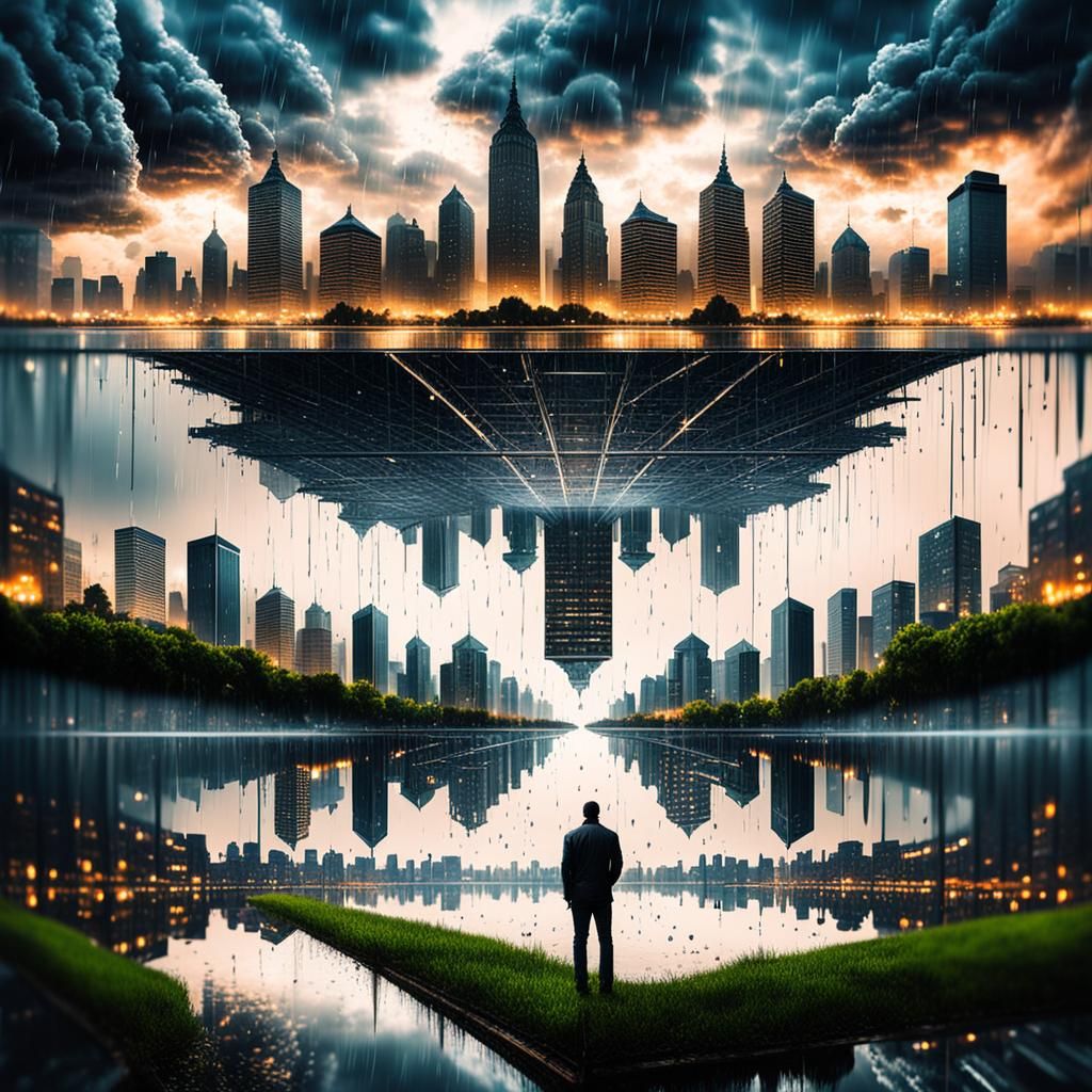 Upside-Down cityscape  by @Gorbelix