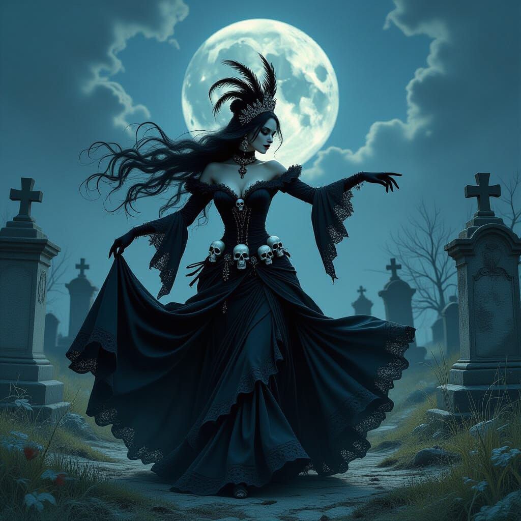 Include skeletons dancing abstract vector fractal, wave function, Zentangle, 3d shading - Start Image 2