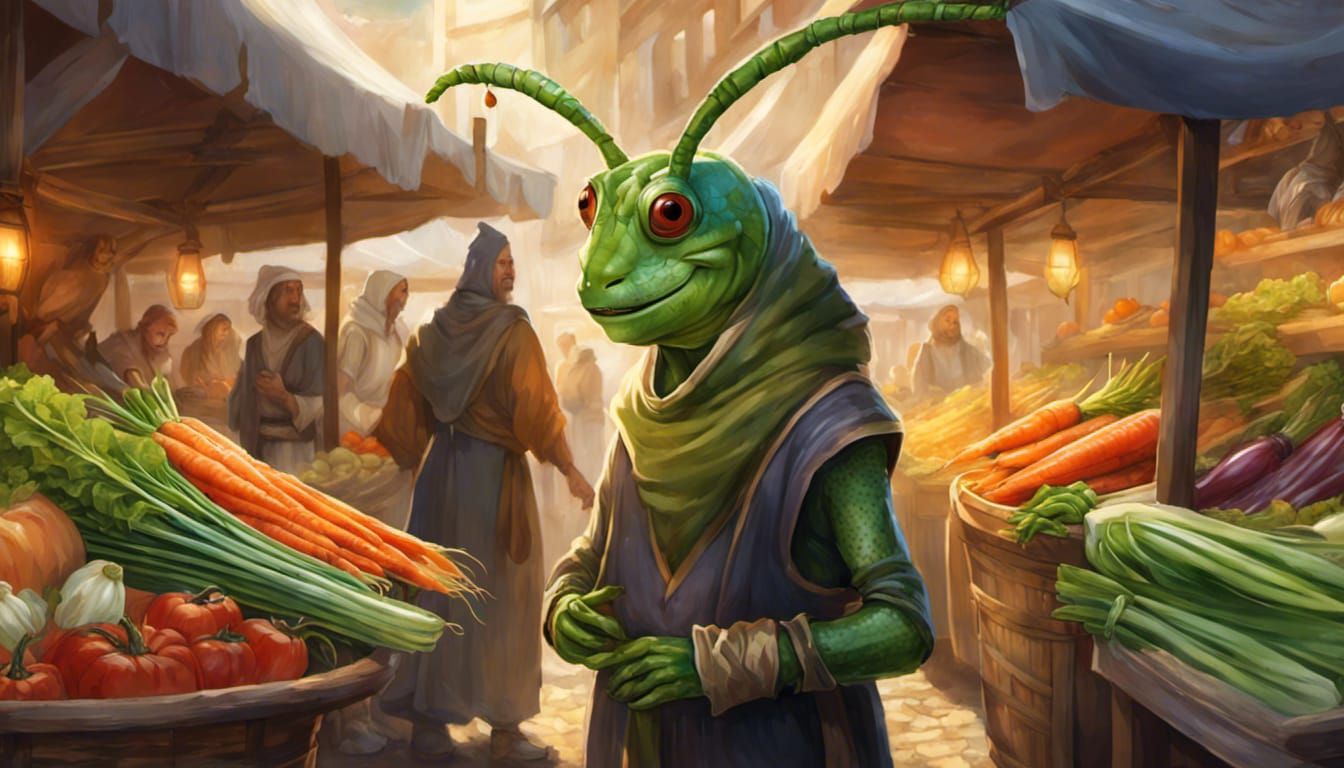 Grasshopper Market: Looking for Fresh Greens!!