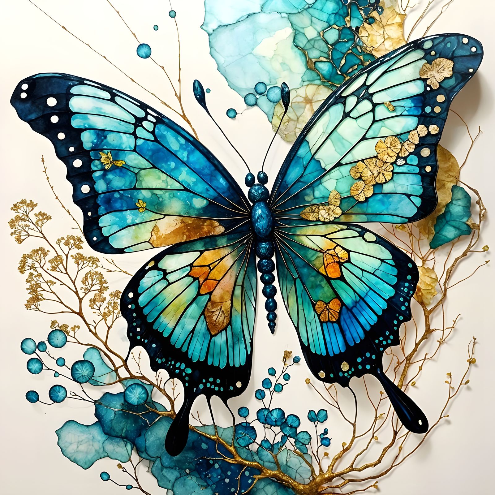 Dreamy Kintsugi Butterfly  by @Yulia 