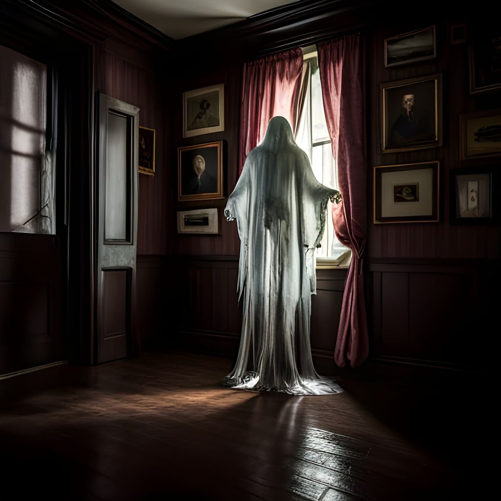 Ghost Waiting For a Friend  by @WhiteHatGFX