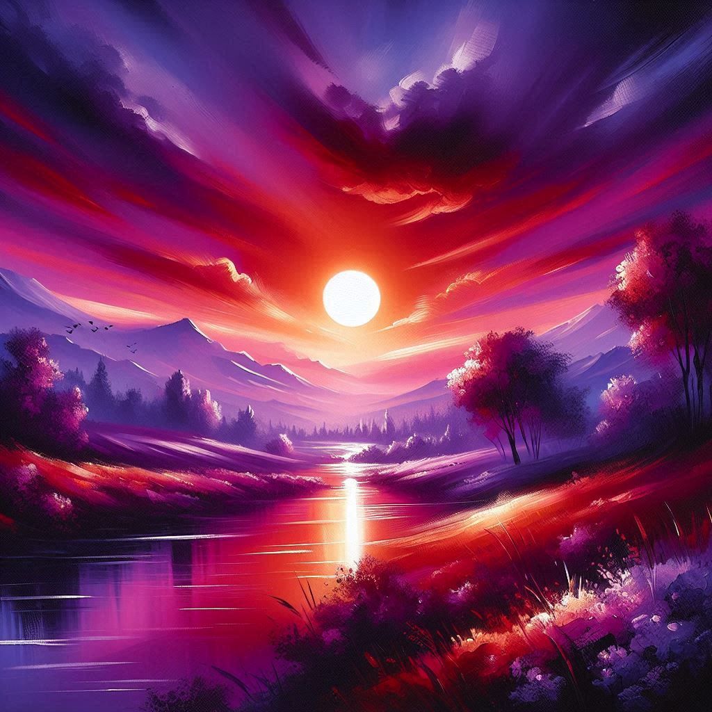 Purple and red landscape.