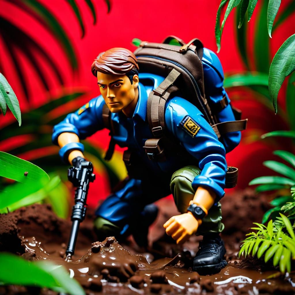                      ACTION FIGURE IN BATTLE  by @Bama