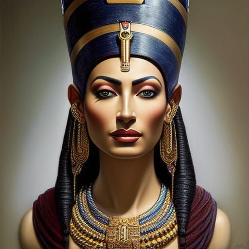 Gorgeous Queen Nefertiti - AI Generated Artwork - NightCafe Creator