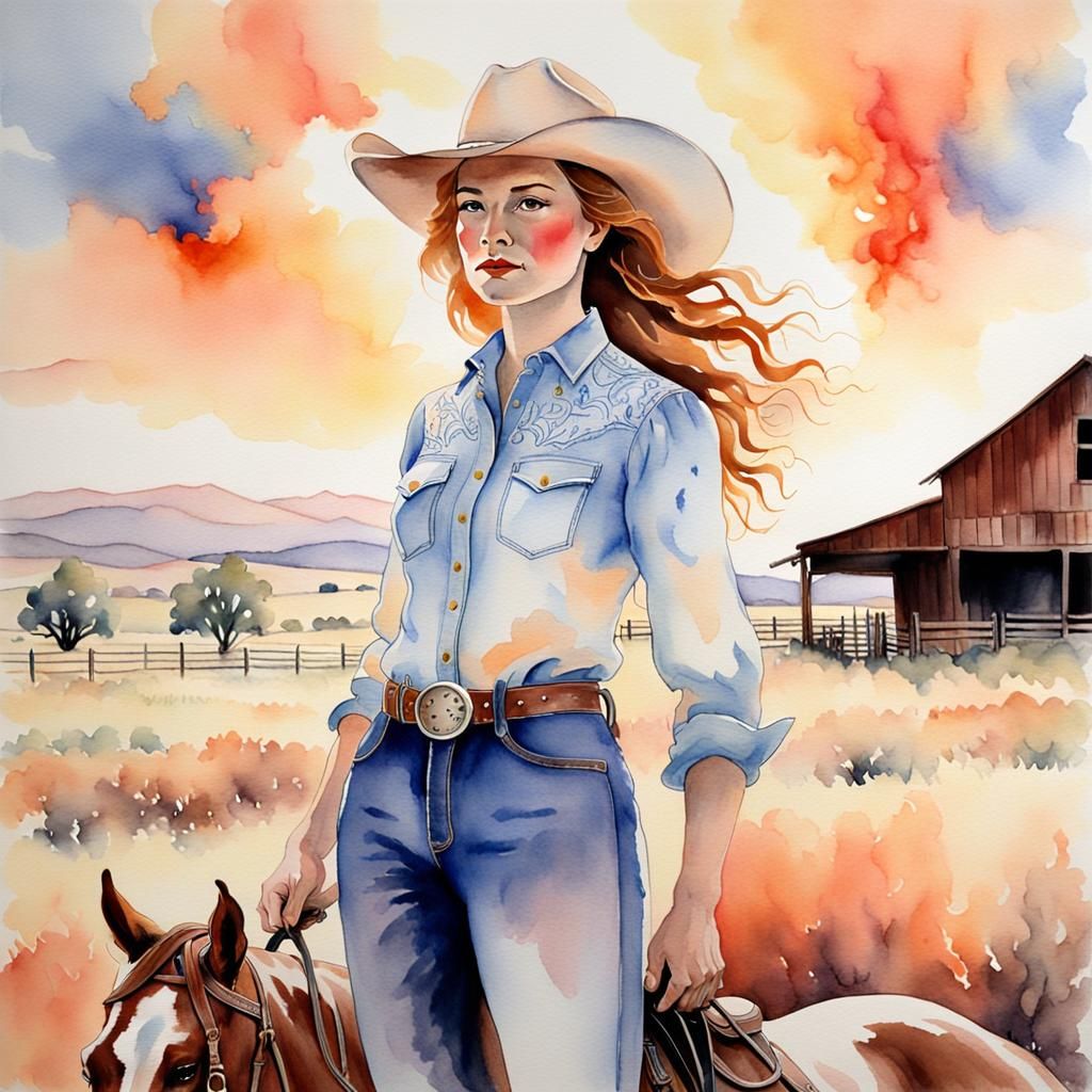 Cowgirl - AI Generated Artwork - NightCafe Creator