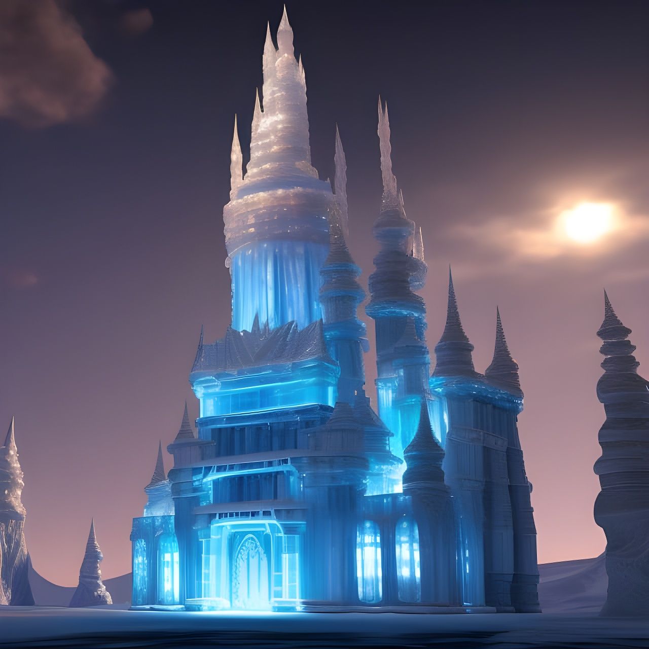 Ice Castle - AI Generated Artwork - NightCafe Creator