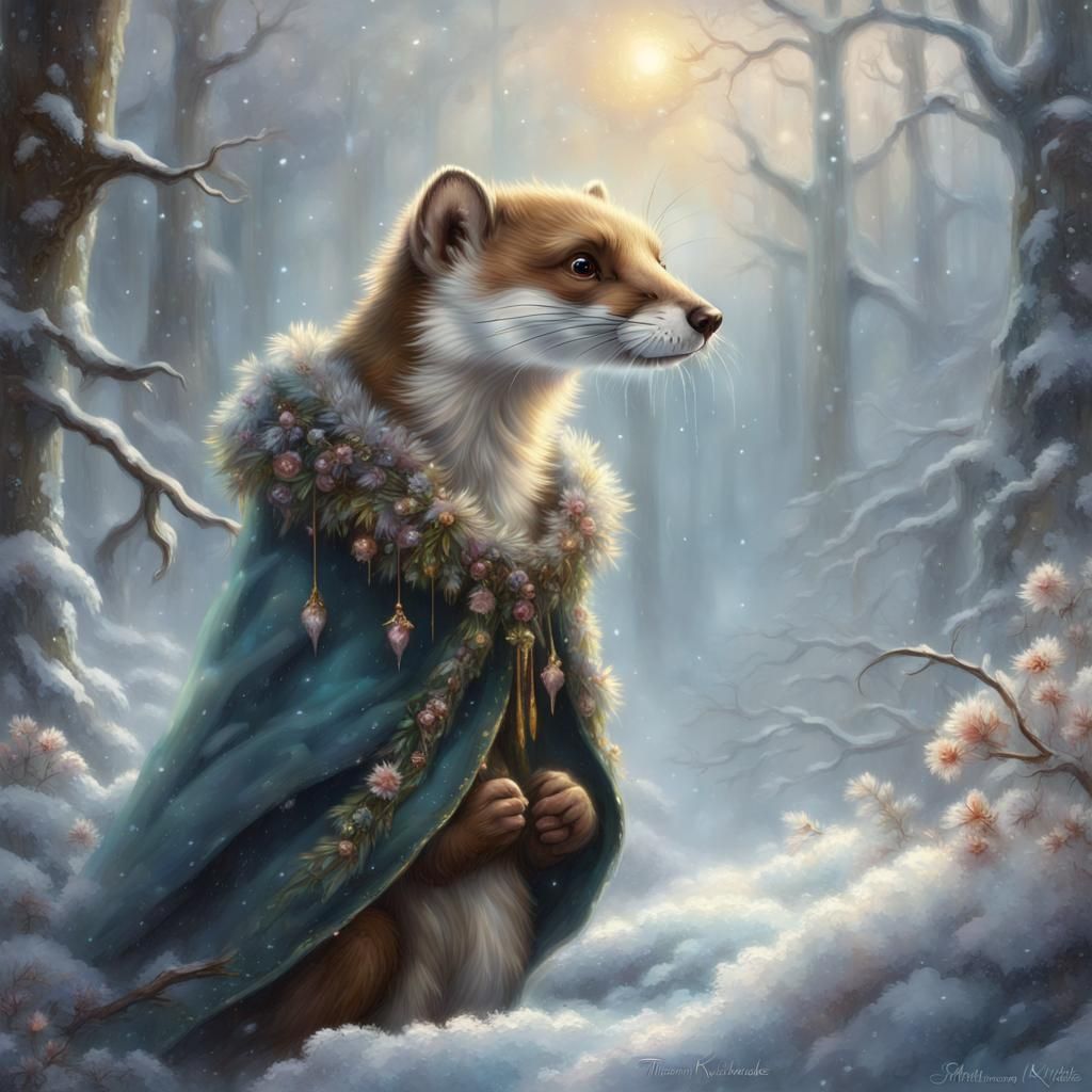 Winter Weasel   by @Rain7nites