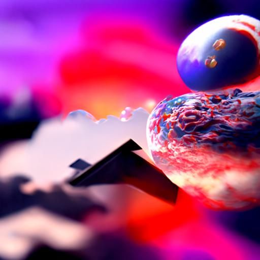 Throwback collage rendered in Blender cosmic