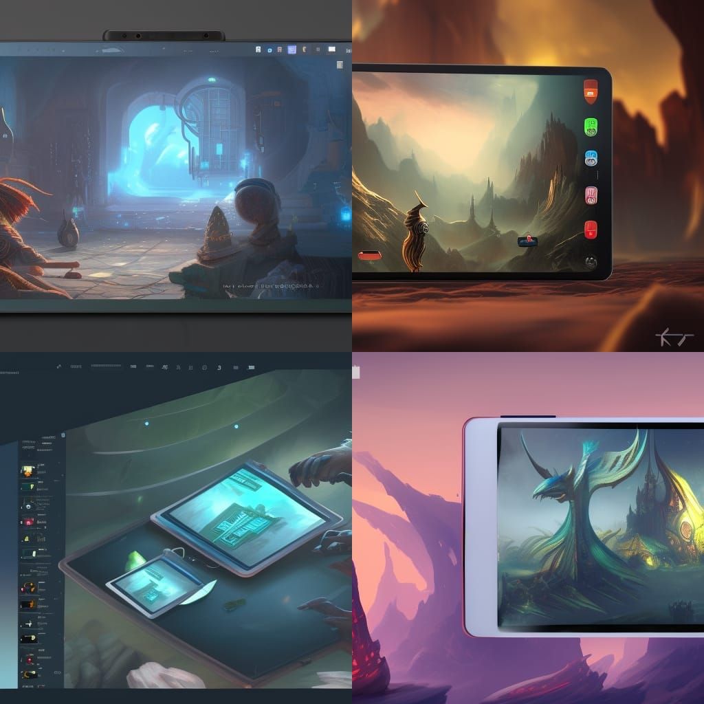 personal device assistant, tablet, durable AI Generated Artwork