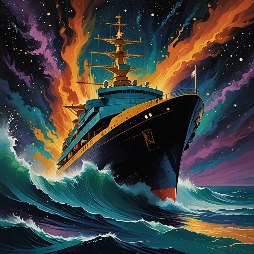 Cosmic Odyssey in Vibrant Hues