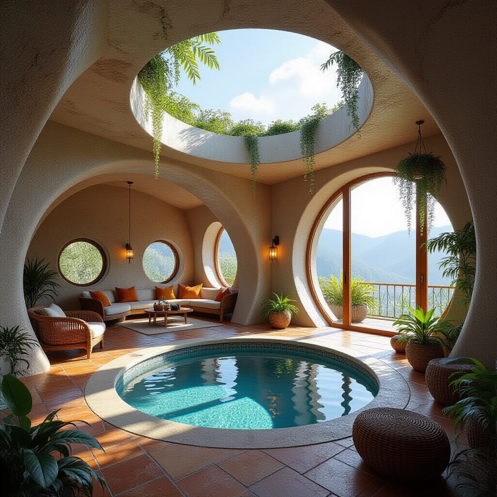 AI House With 3D Wormhole Window