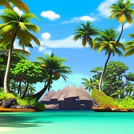 Magical tropical island 