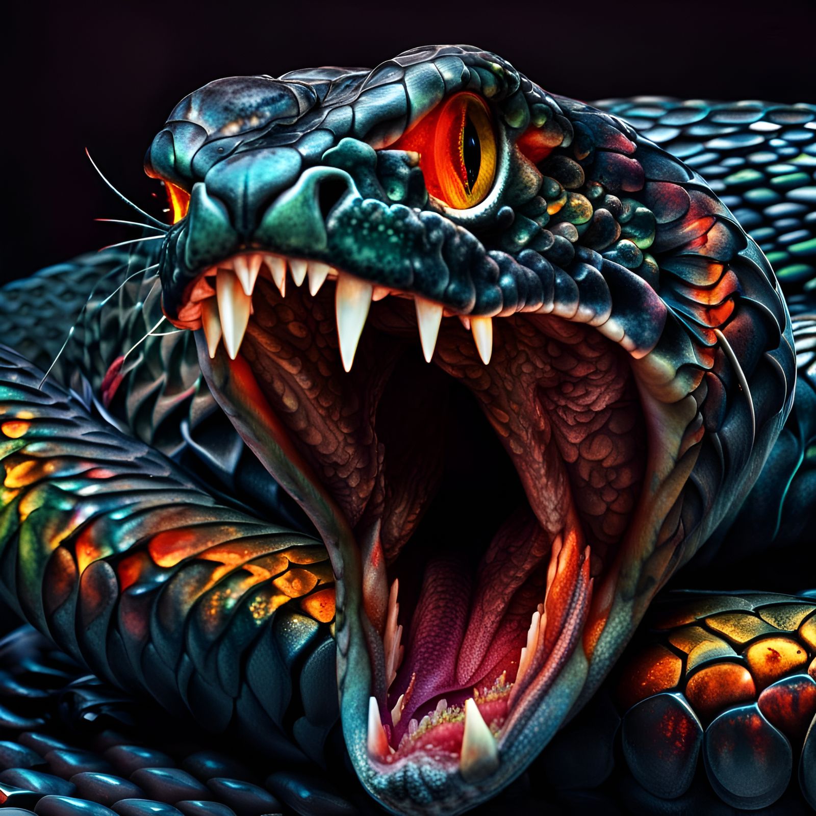 Cobra Snakes - AI Generated Artwork - NightCafe Creator