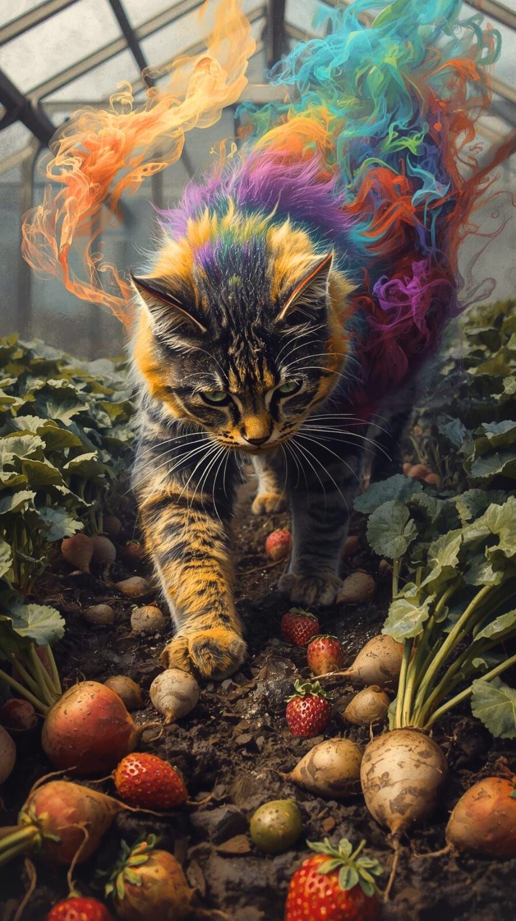 Garden Cat ‖ Rainbow Hat