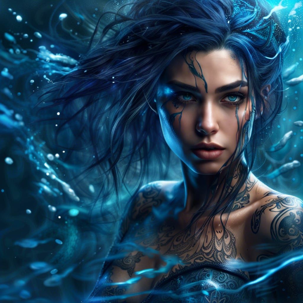 Water elemental back from the dead AI Generated Artwork NightCafe