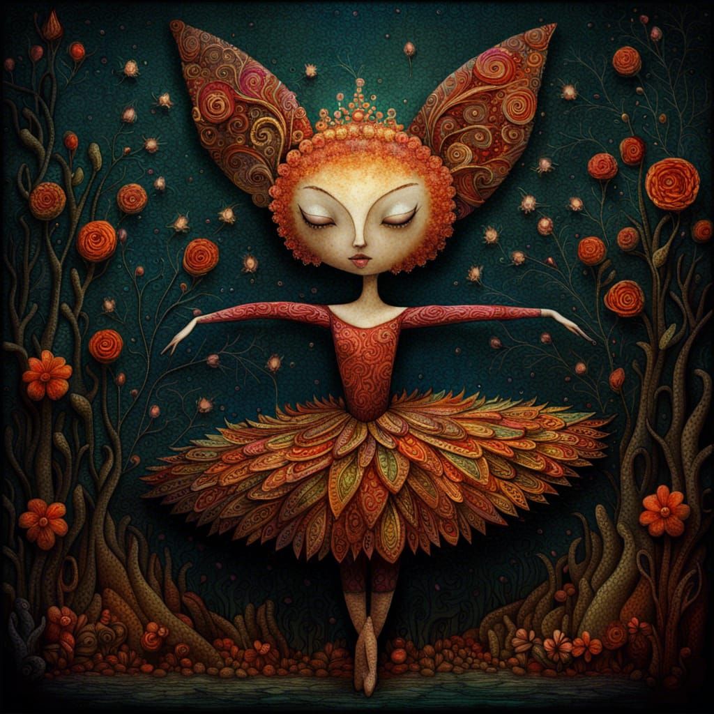 Fall ballet dancer