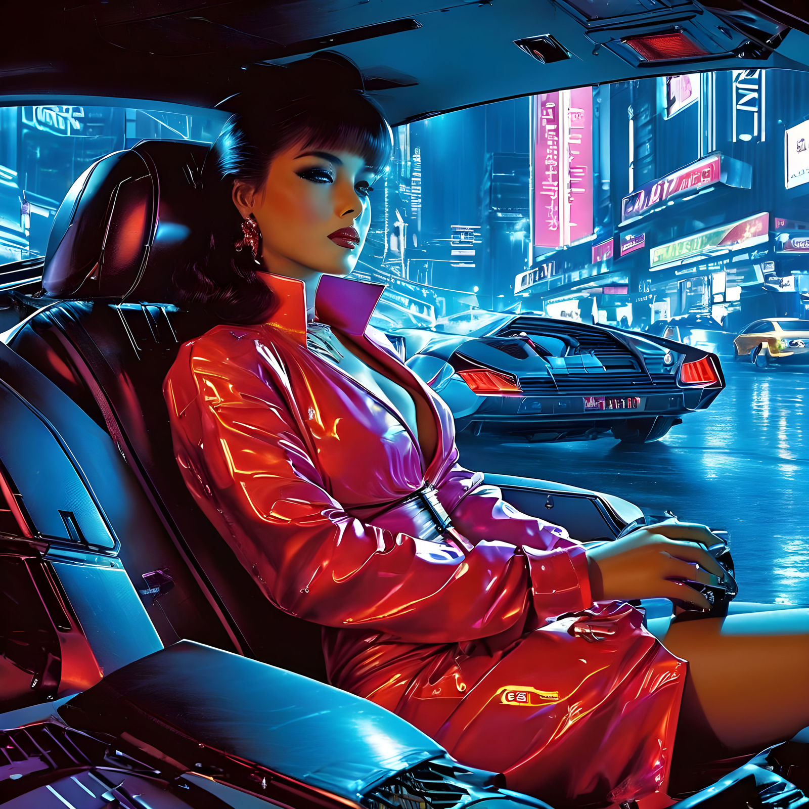 Cyberpunk retro beauty